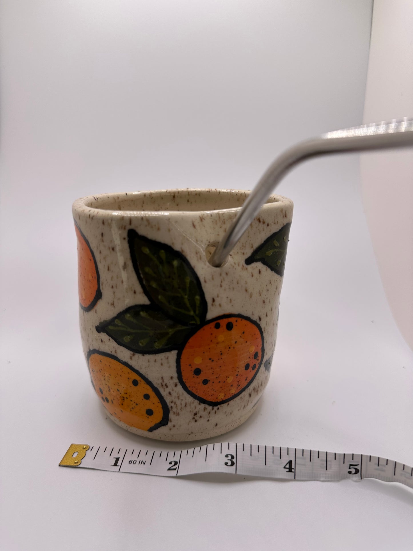 Orange Straw Cup