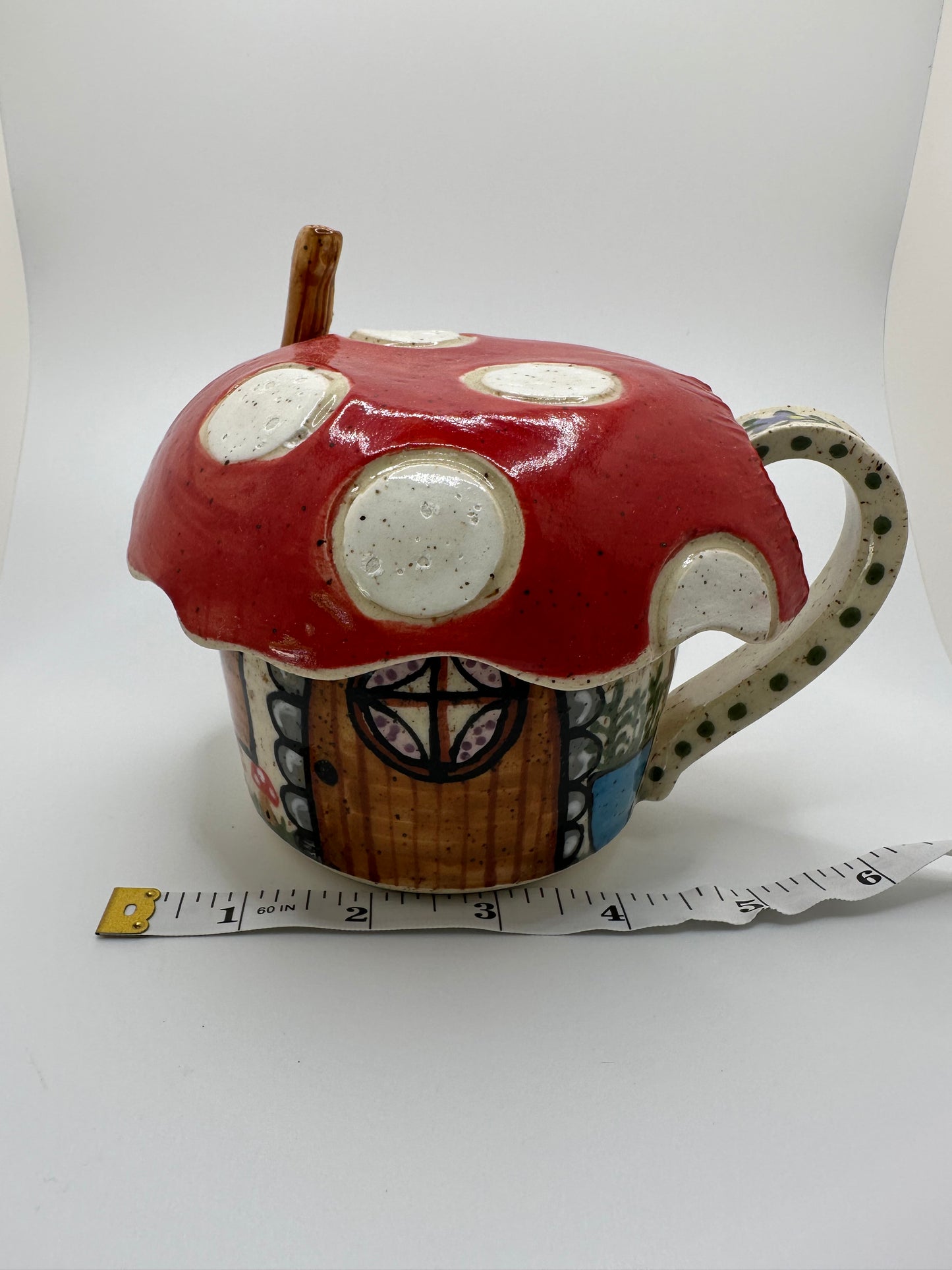 Little Mushroom House Mug with Lid 2