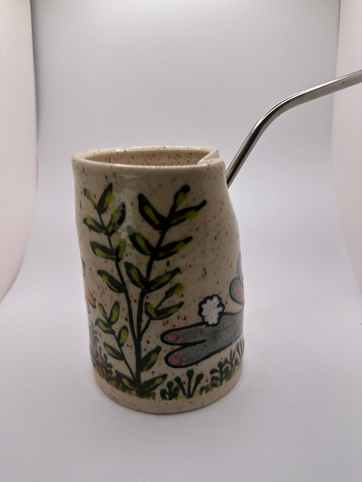 Rabbit and Fox Straw Cup