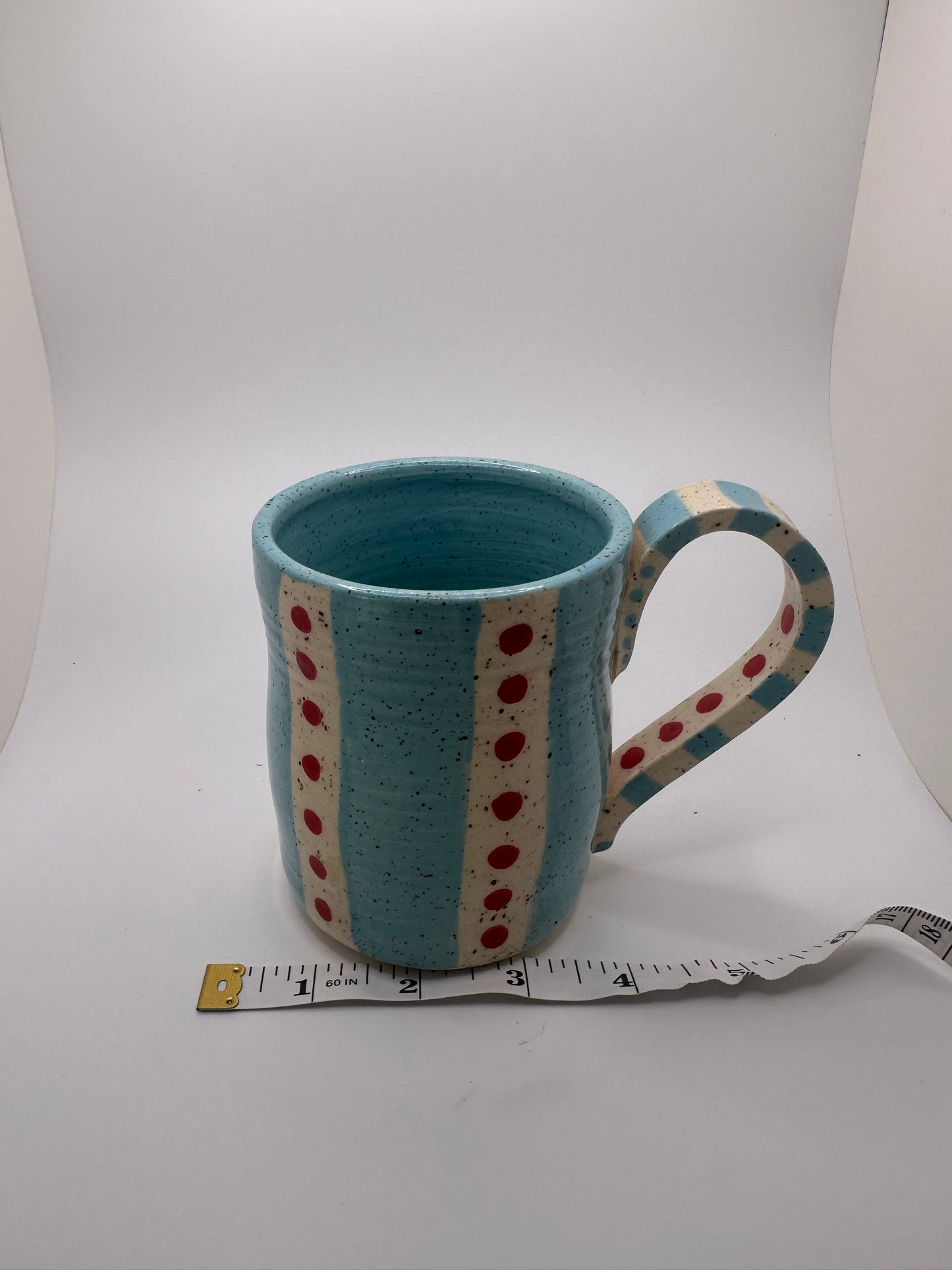 Turquoise and Red Mug