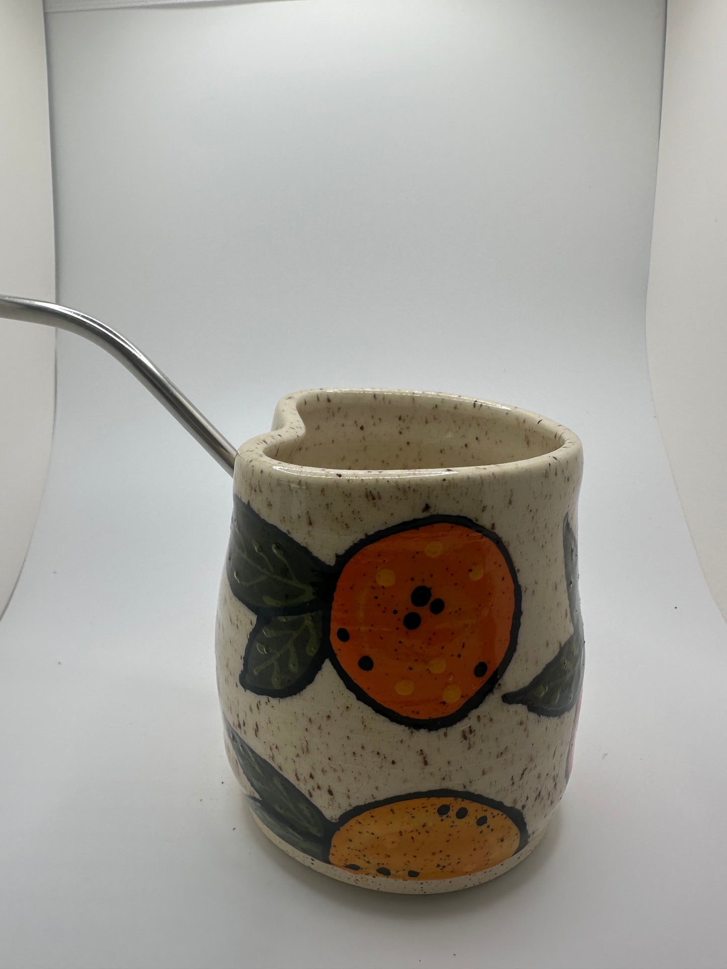 Orange Straw Cup