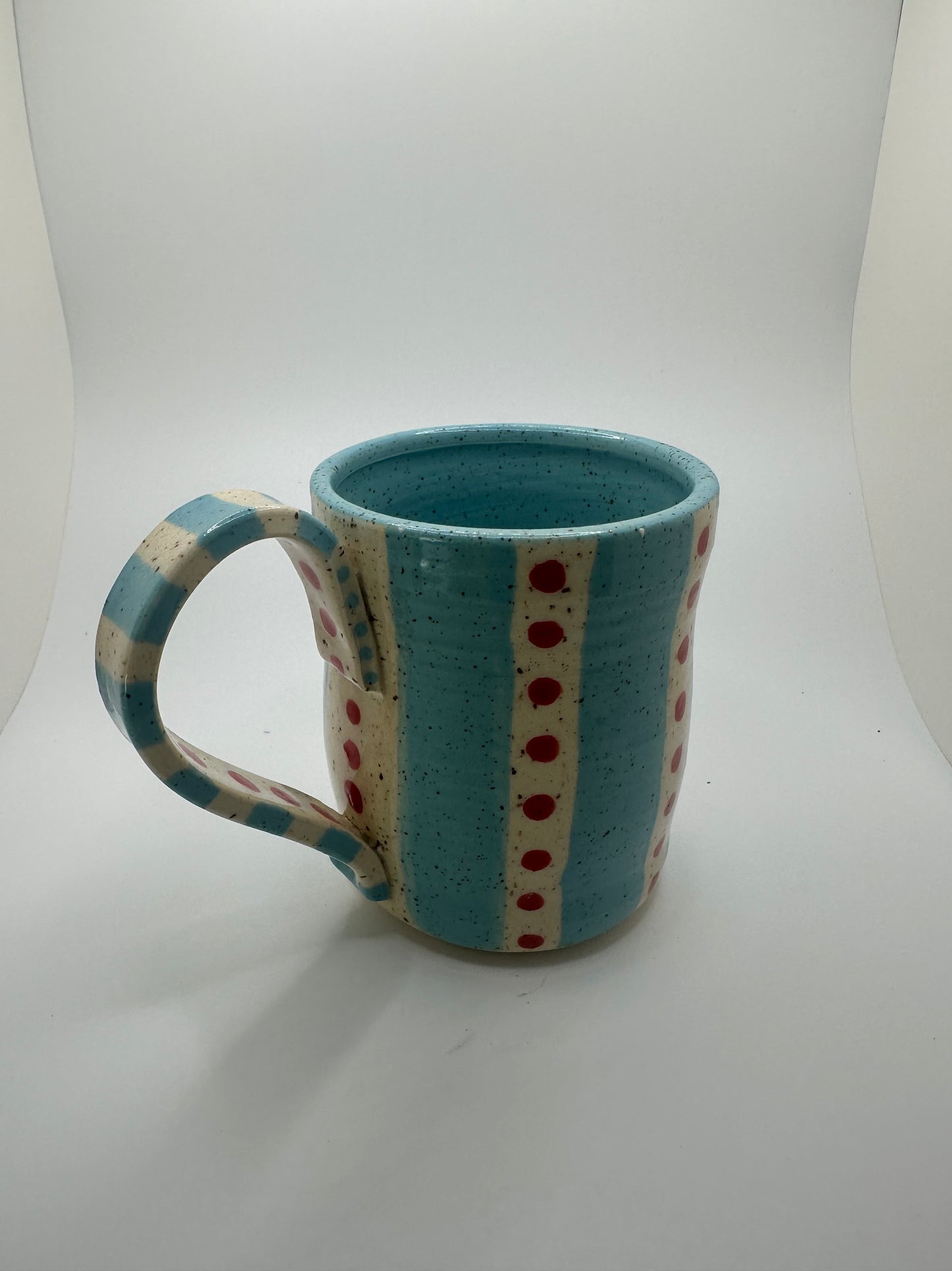 Turquoise and Red Mug