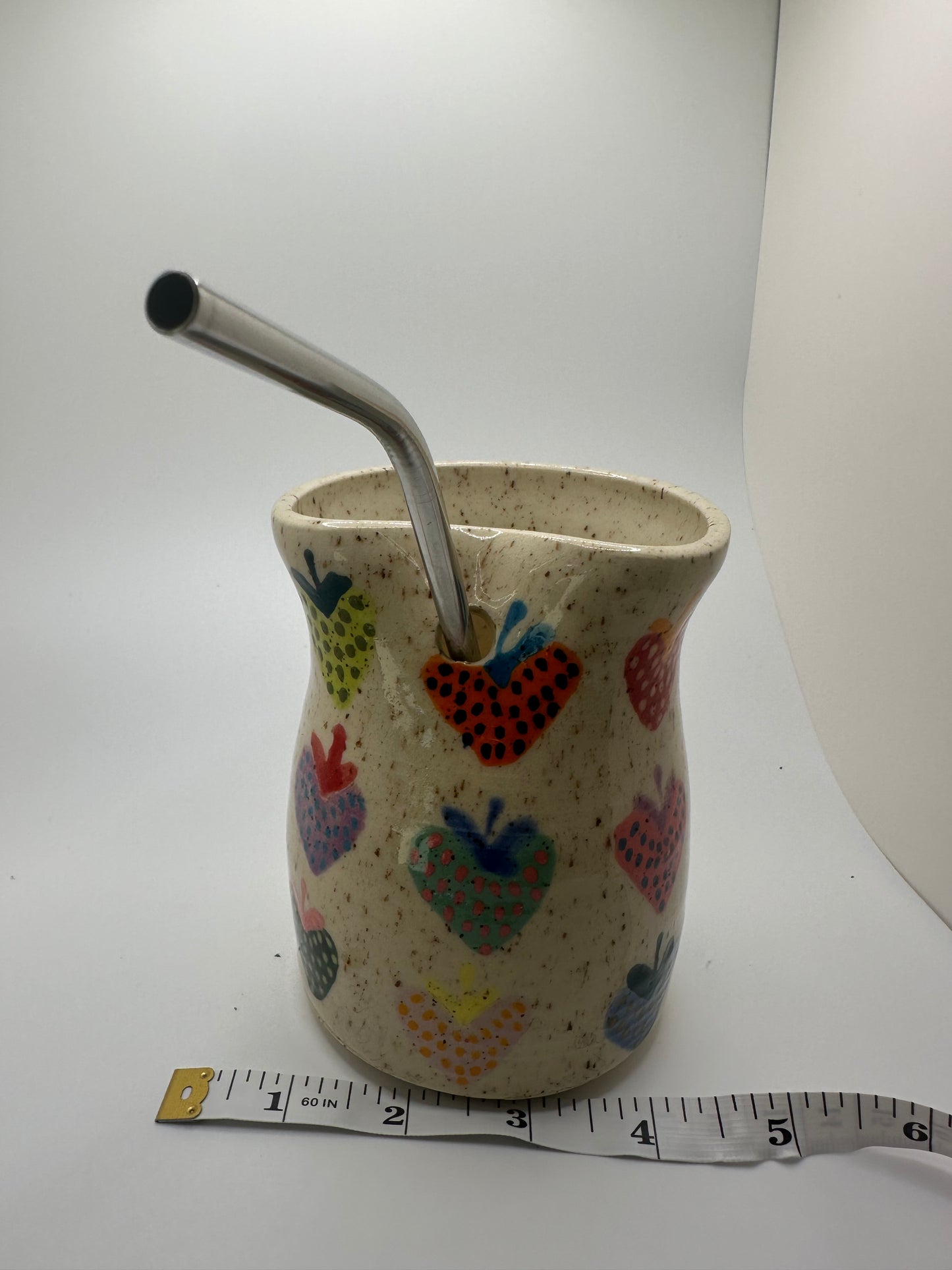 Rainbow Strawberry Straw Cup