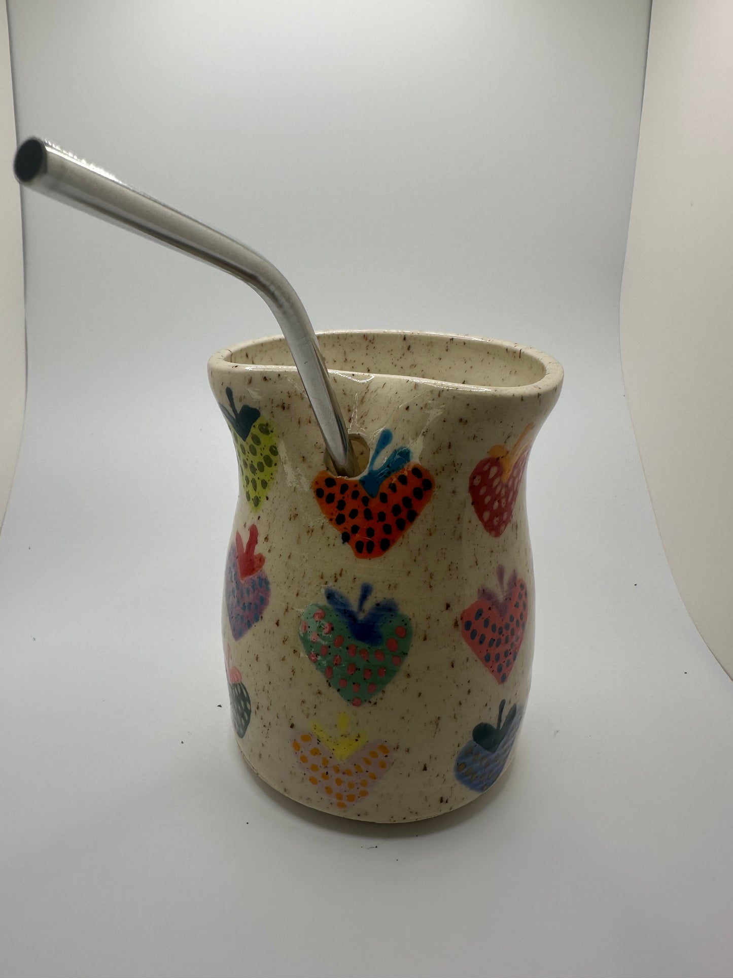 Rainbow Strawberry Straw Cup