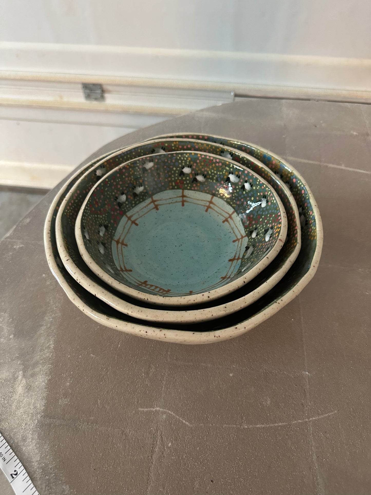3 Sheep Nesting Bowls