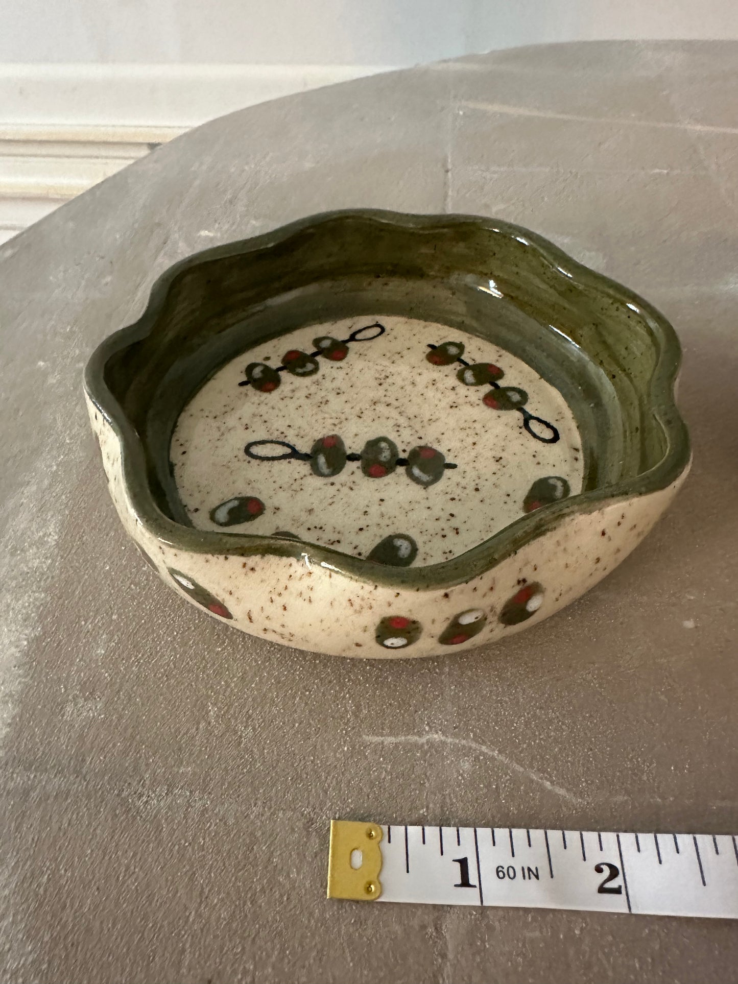 Olives Bowl - Painted Inside Rim