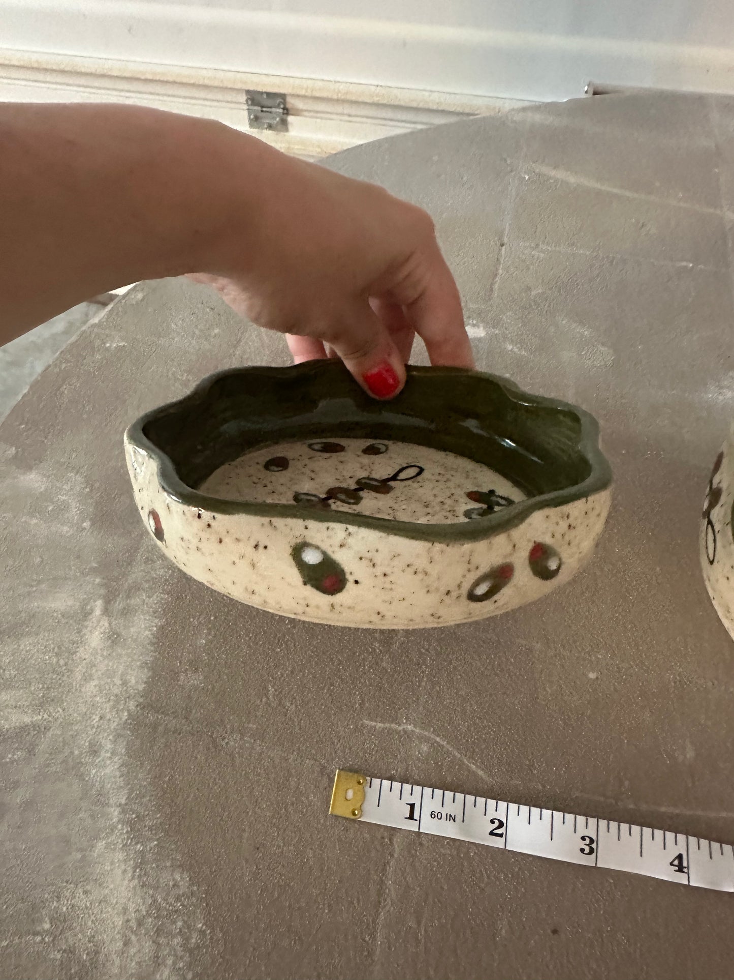 Olives Bowl - Painted Inside Rim