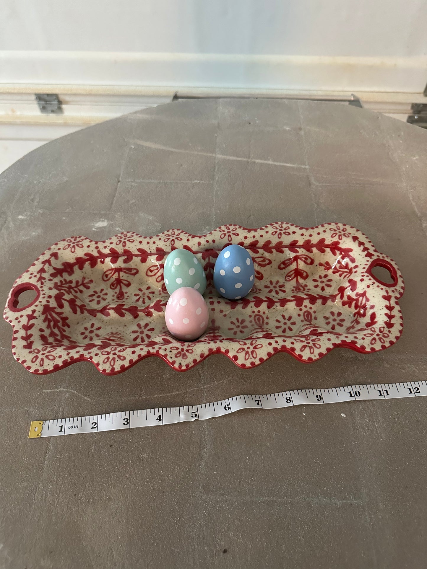 Red Egg Tray