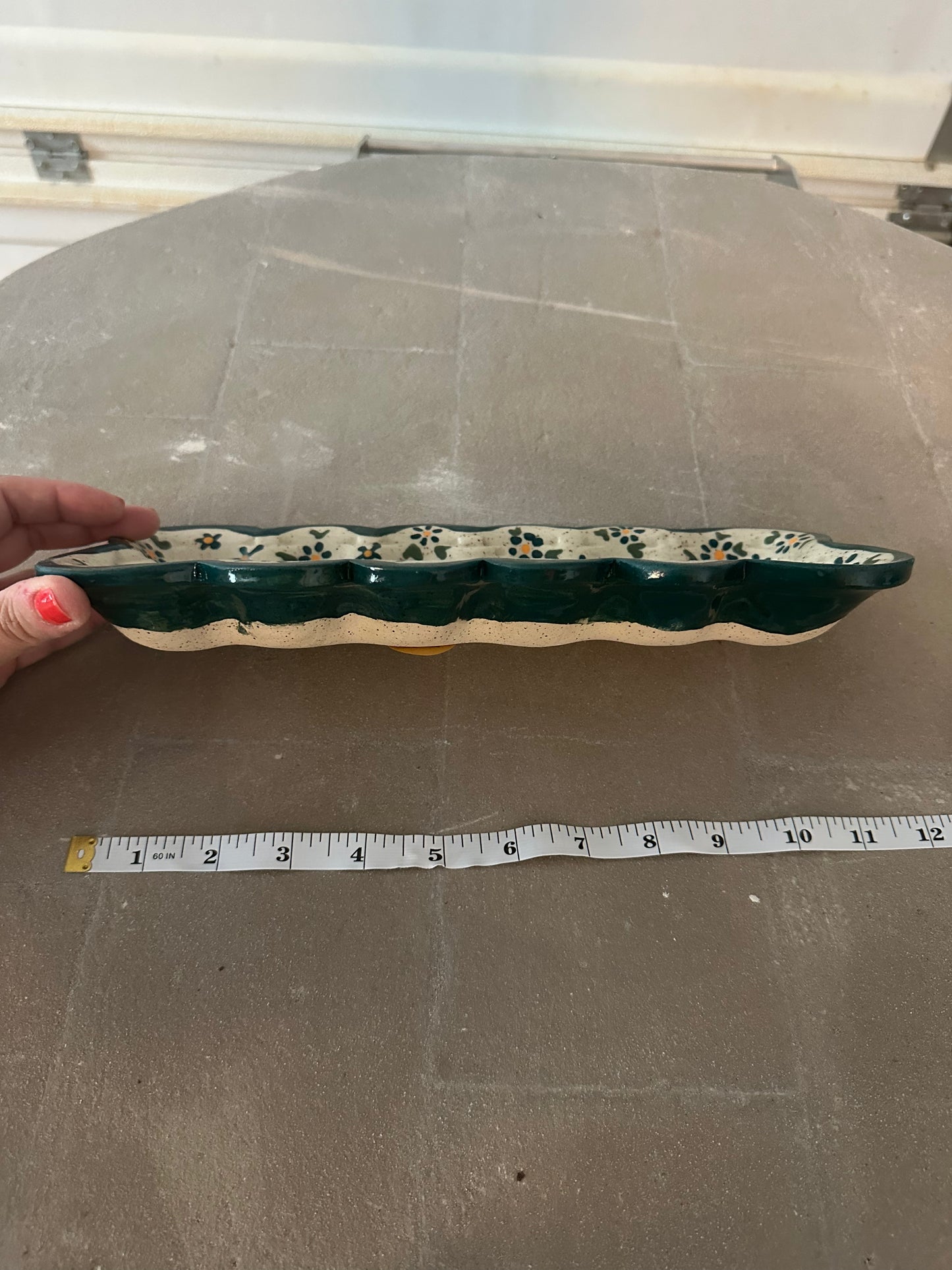 Teal Tiny Flower Egg Tray