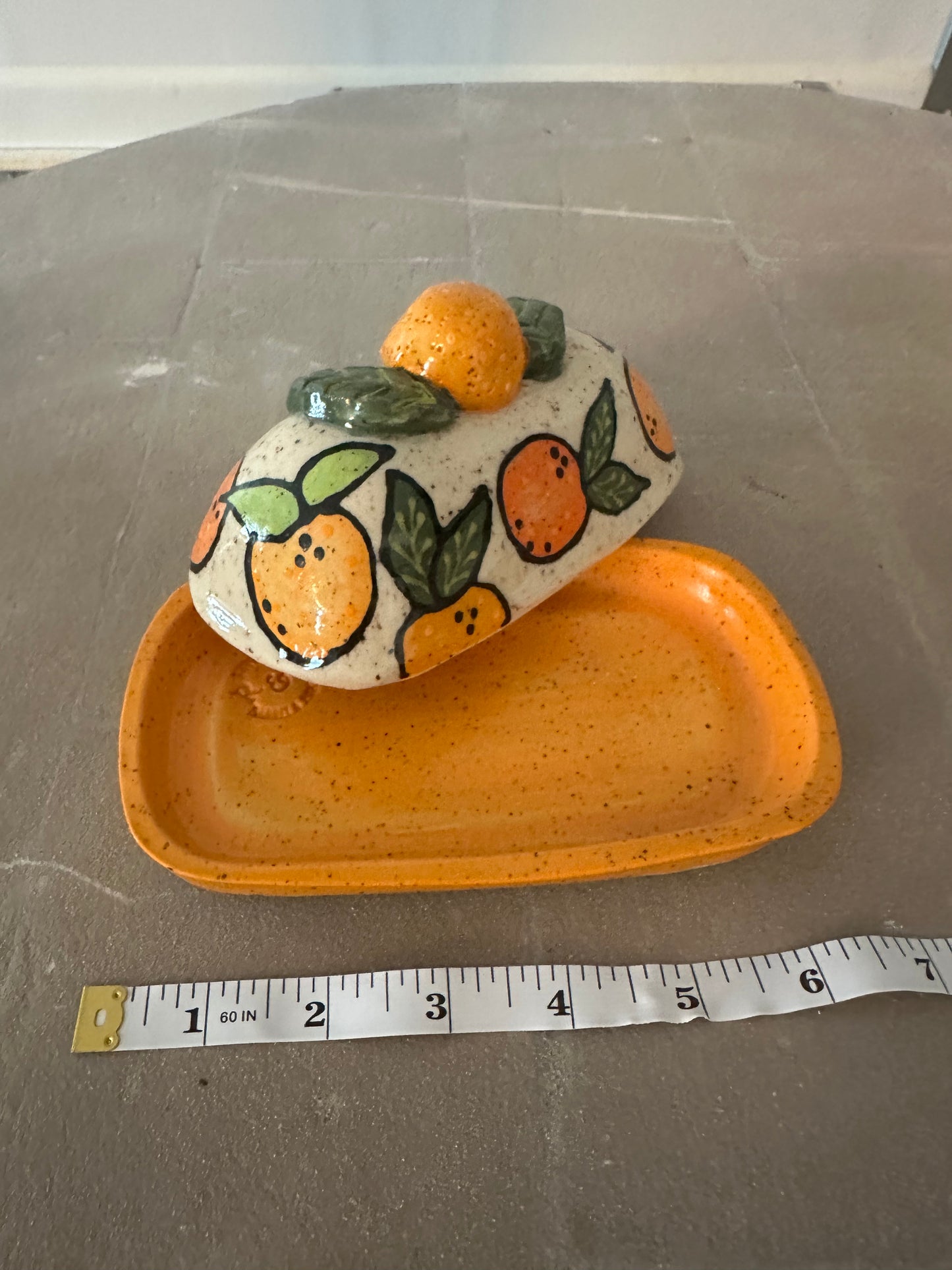 Oranges Butter Dish