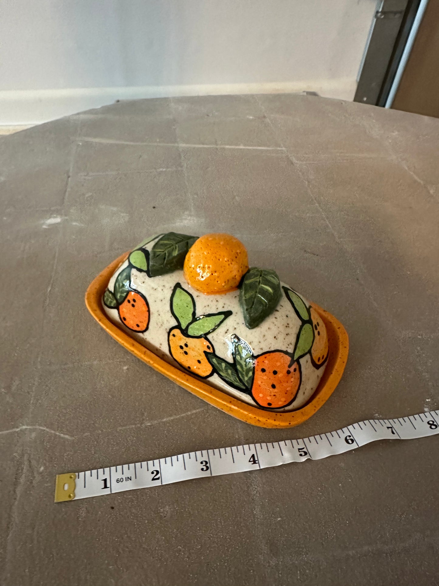 Oranges Butter Dish