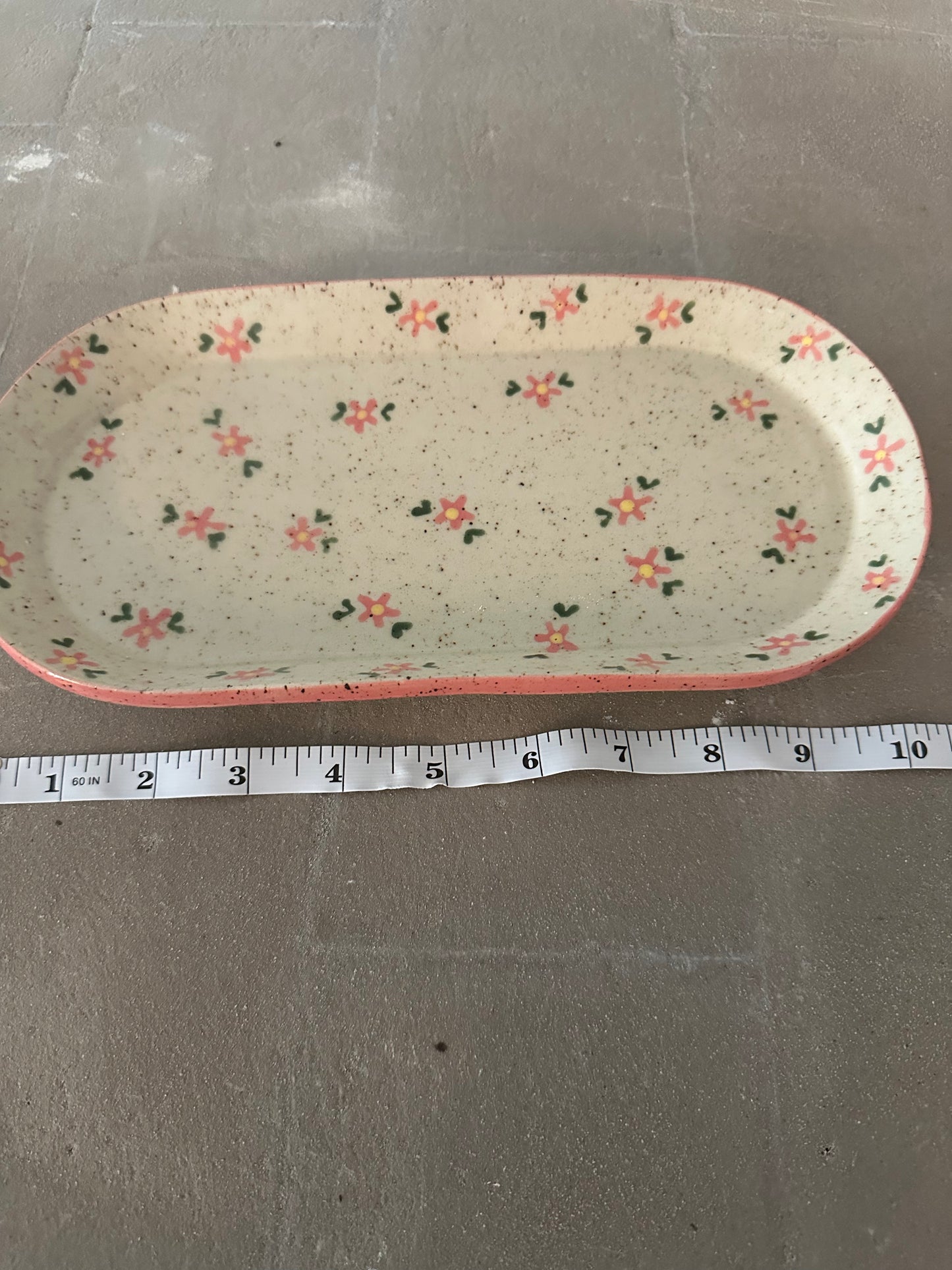 Pink Delicate Flower Tray