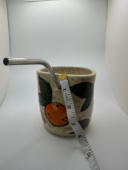 Orange Straw Cup