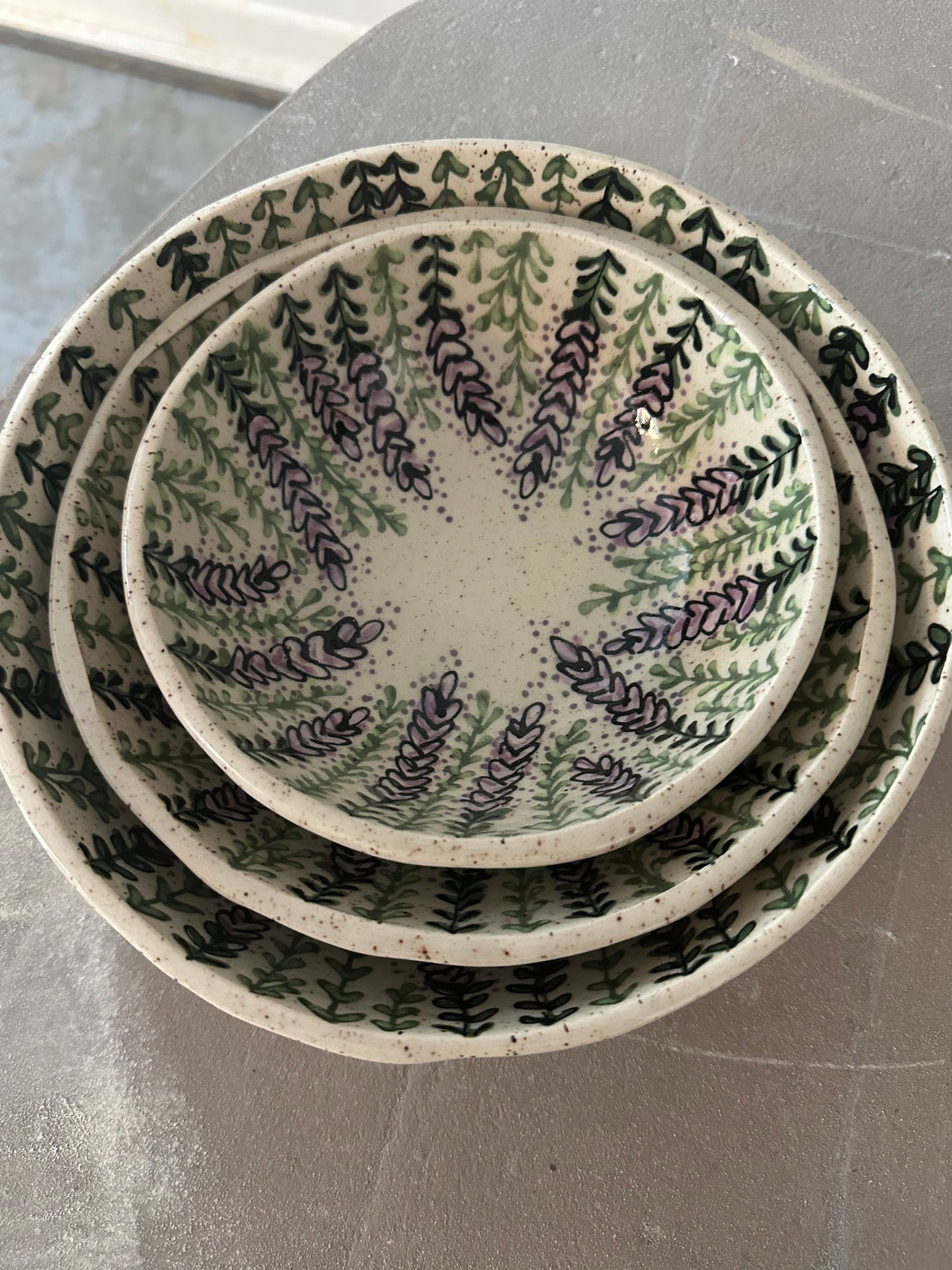 3 Lavender Nesting Bowls