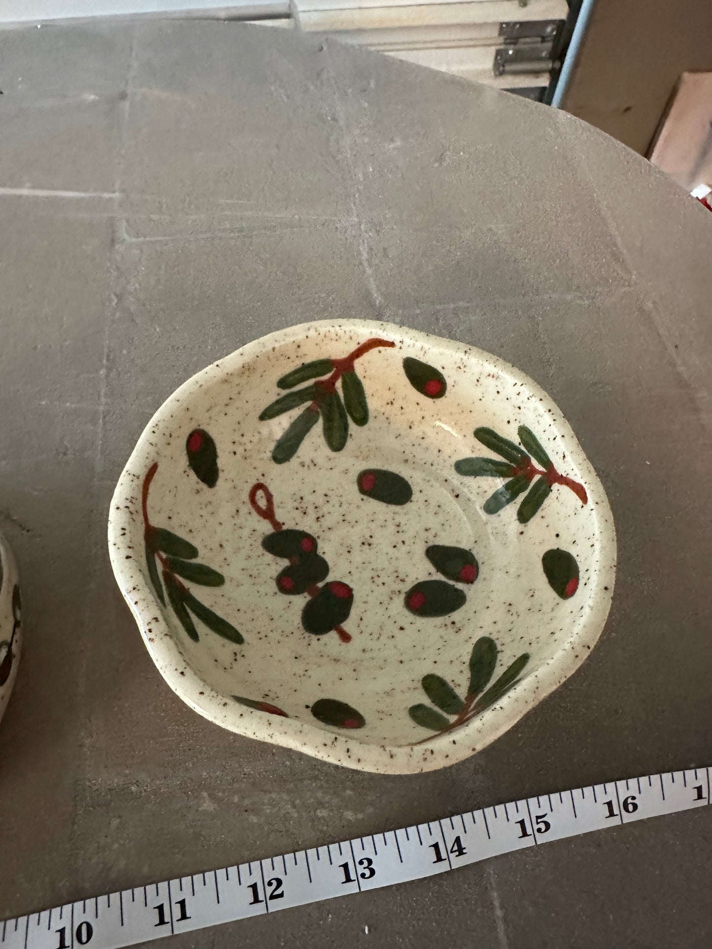 Olives with Leaves Bowl