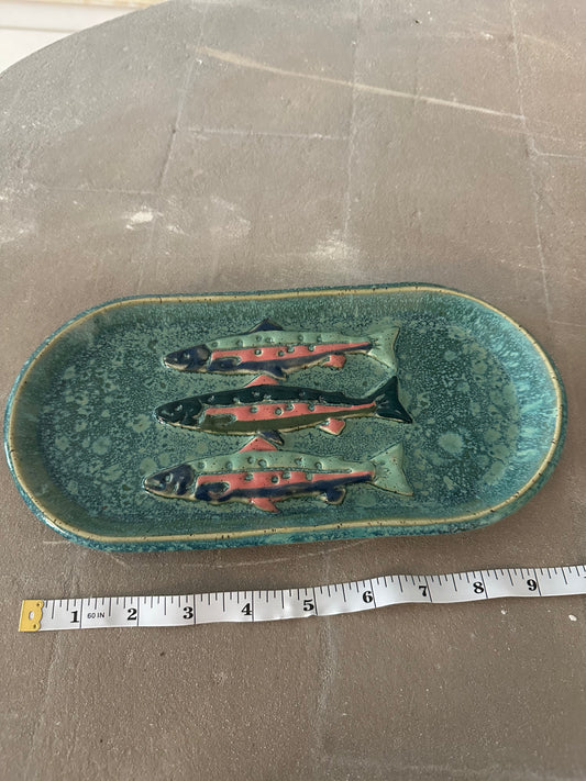 Three Fish in a Line Platter