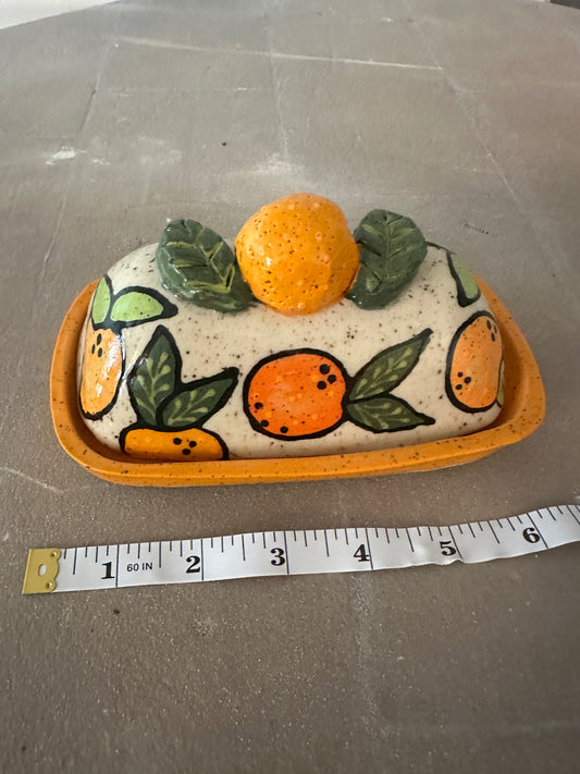 Oranges Butter Dish