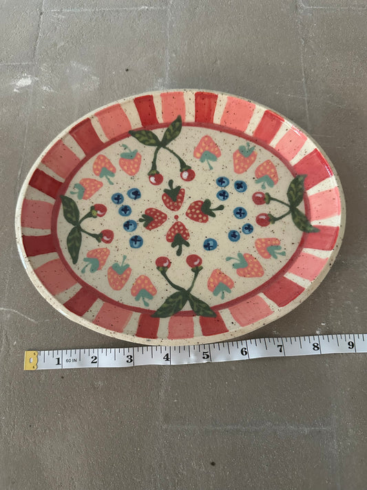Pink and Red Fruit Platter (Oval)