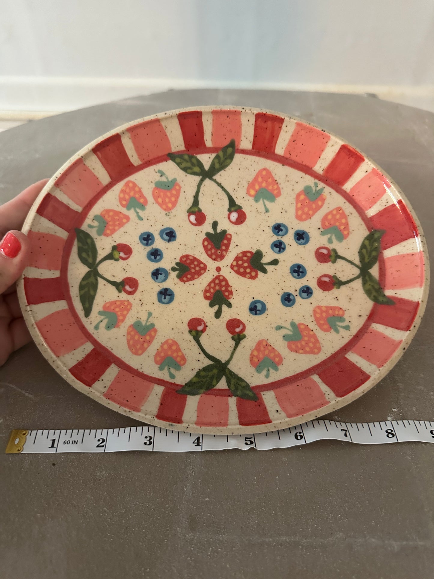 Pink and Red Fruit Platter (Oval)